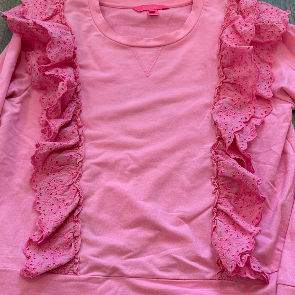 Pink eyelet Ruffled Lilly P Set - Picture 3 of 4